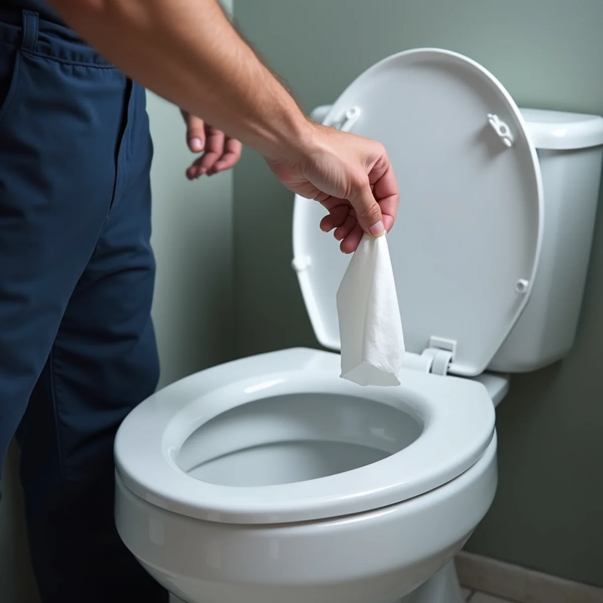 Never flush wipes — prevent clogged drains illustration