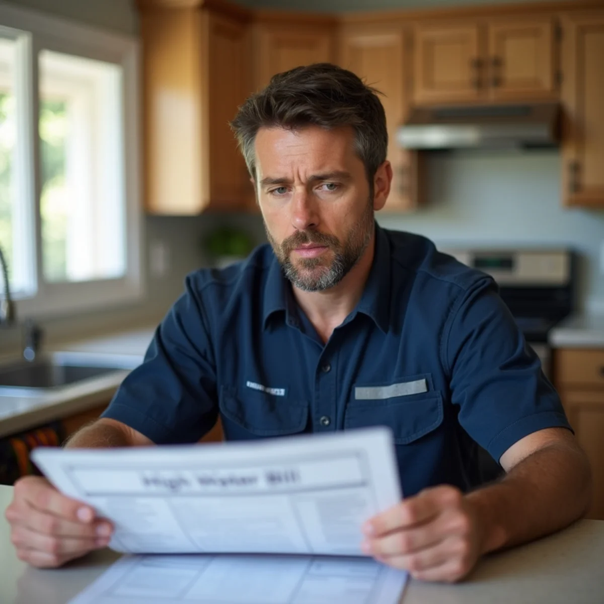 An unexplained high water bill — signs of a slab leak illustration