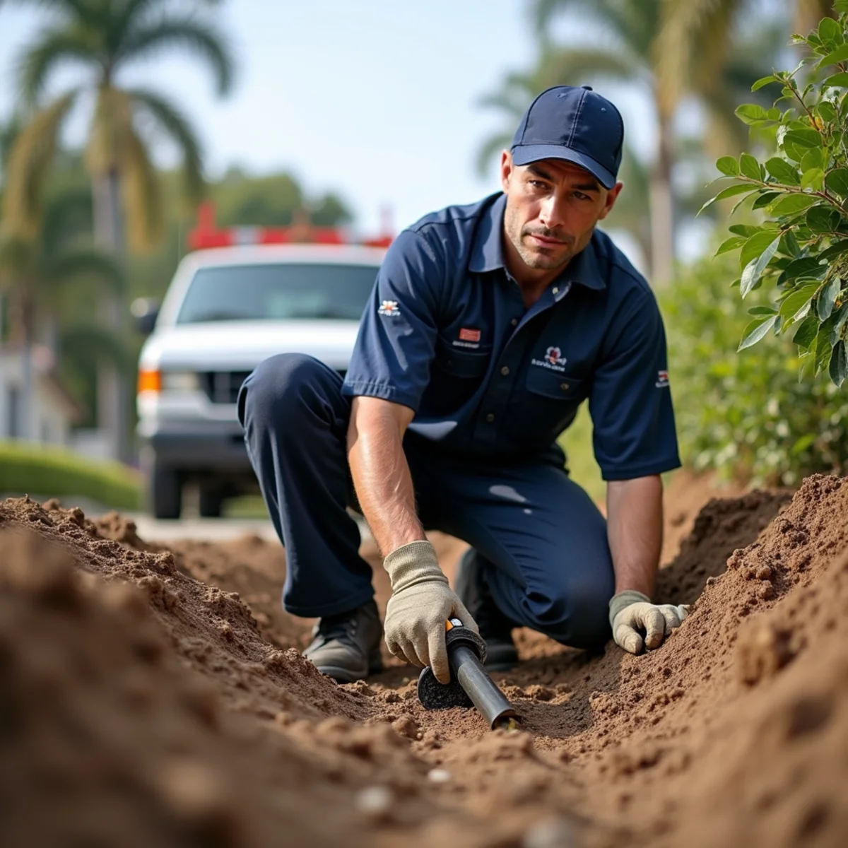 Licensed plumber providing service at a home in Diamond Bar, CA