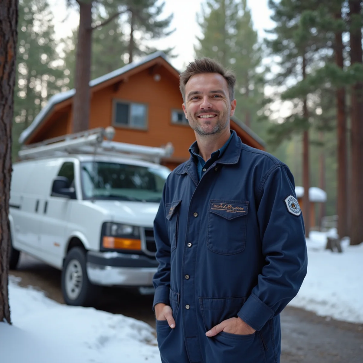 Licensed plumber providing service at a home in Lake Arrowhead, CA