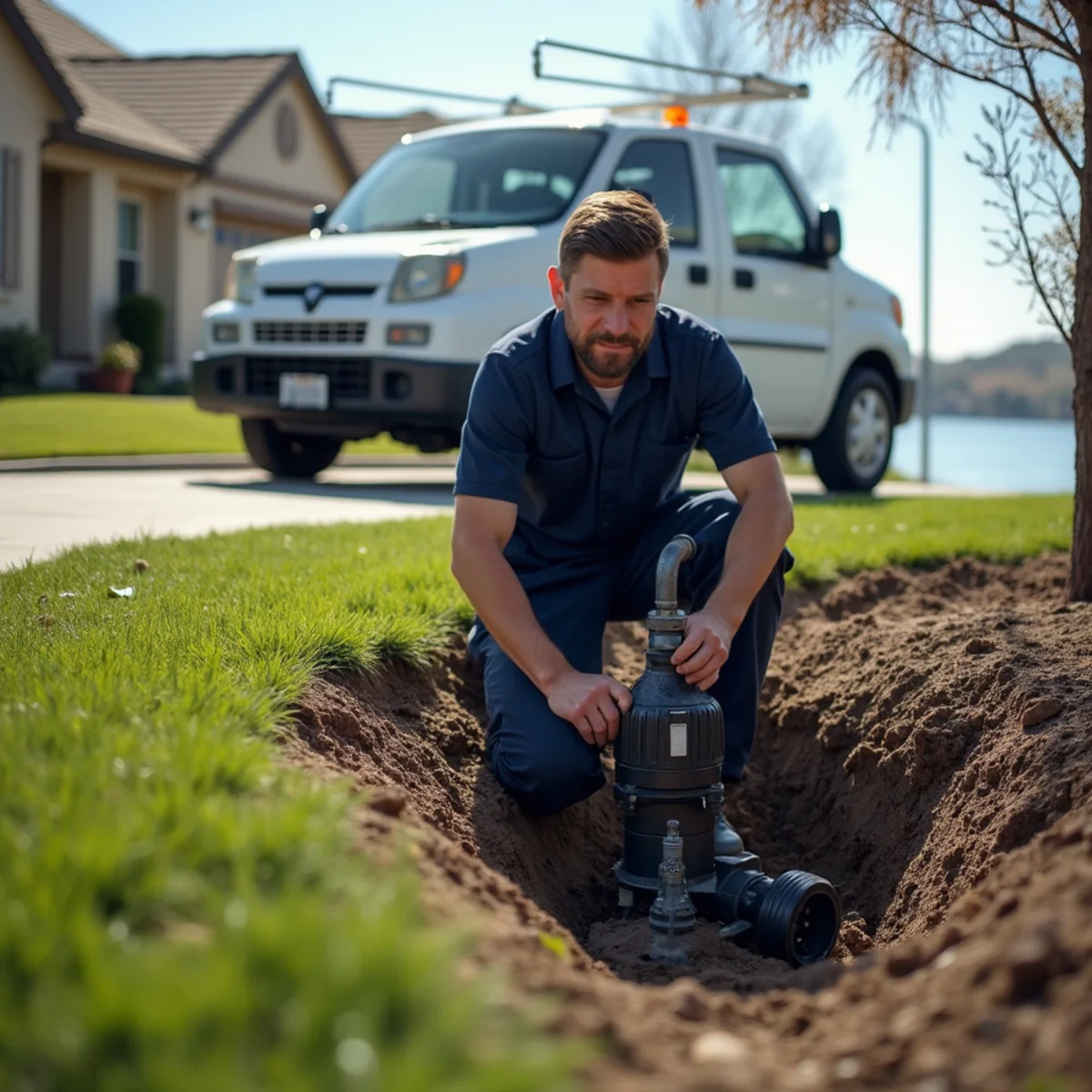 Licensed plumber providing service at a home in Lake Elsinore, CA