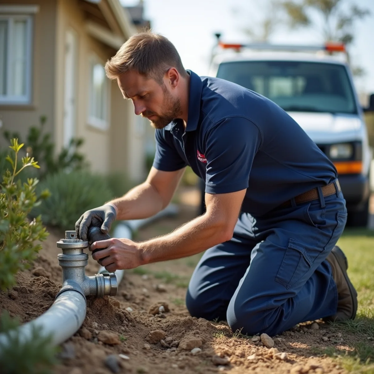 Licensed plumber providing service at a home in Muscoy, CA