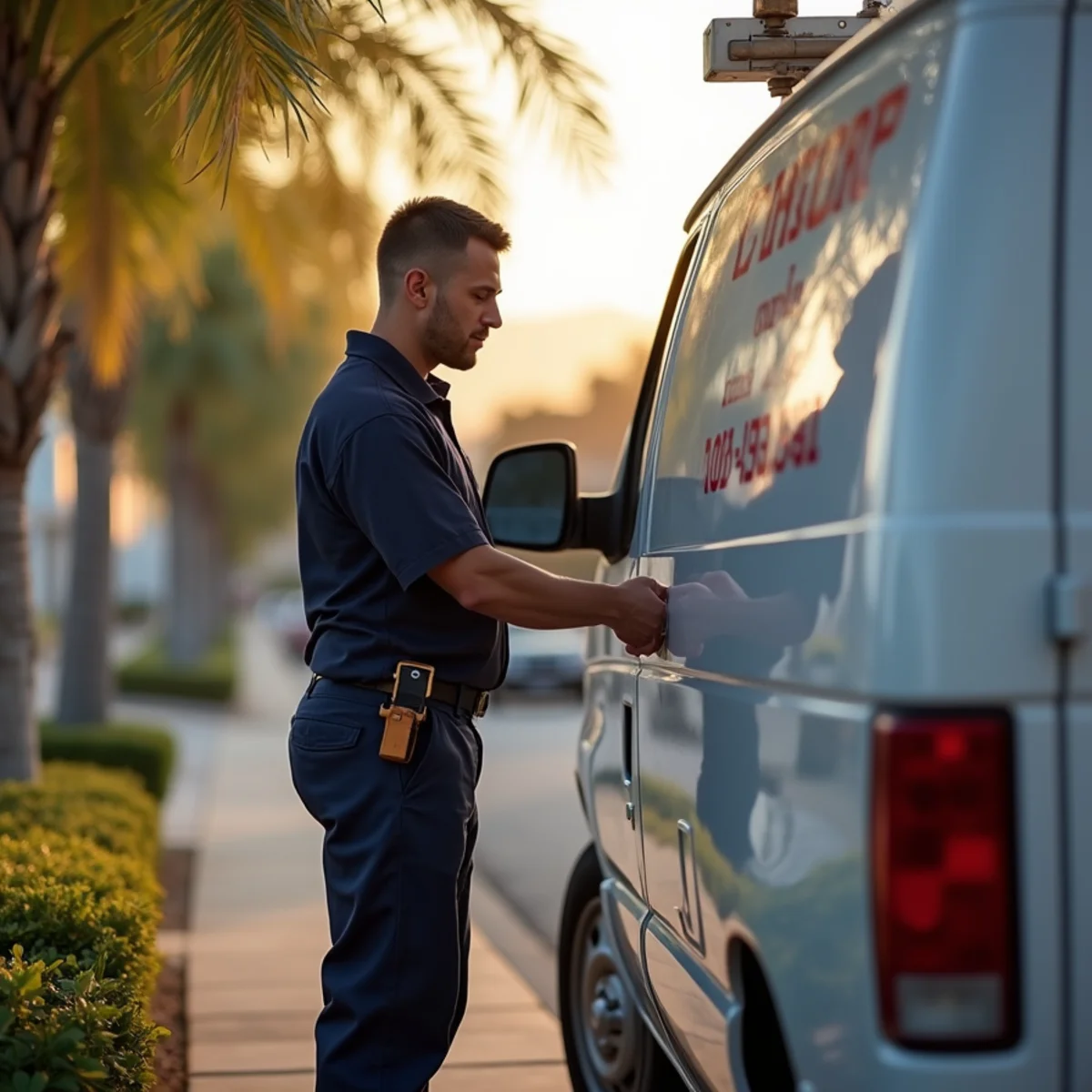 Licensed plumber providing service at a home in Perris, CA