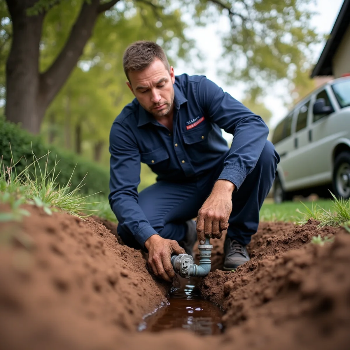 Licensed plumber providing service at a home in Riverside, CA
