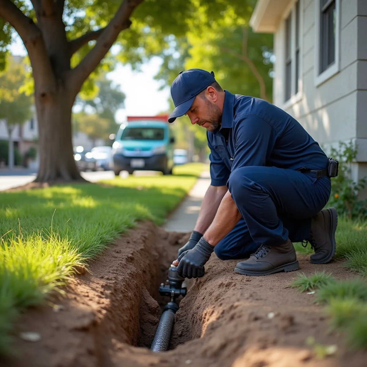 Licensed plumber providing service at a home in San Bernardino, CA