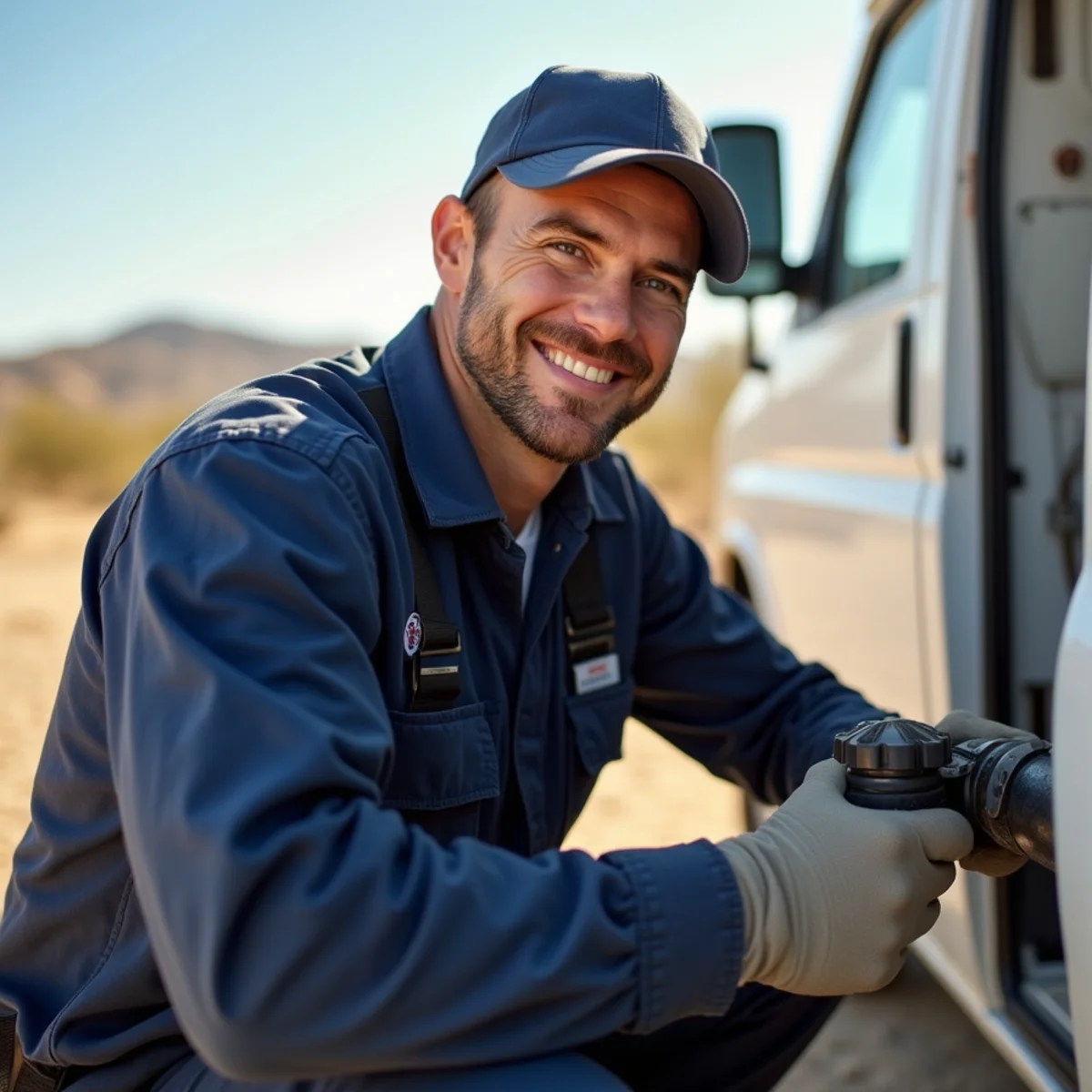 Licensed plumber providing service at a home in Twentynine Palms, CA